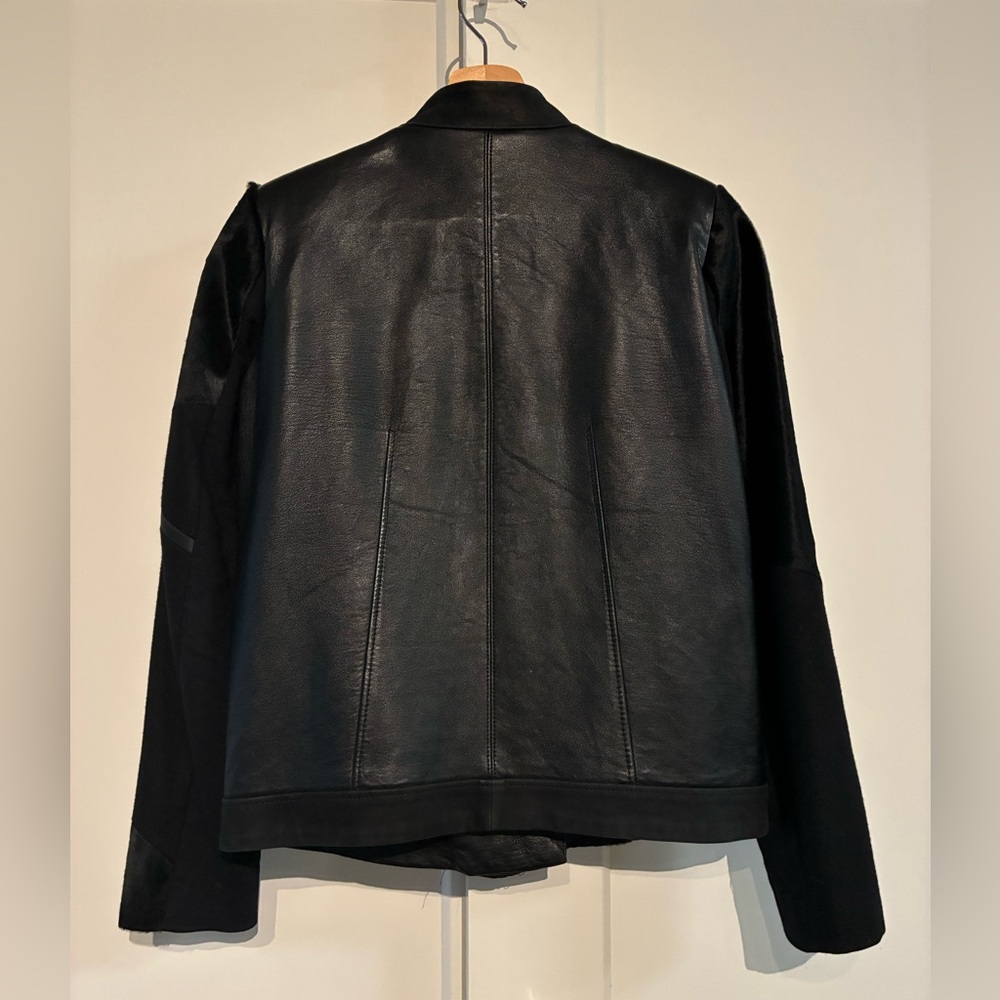 Helmut Lang Petite Black Patchwork Leather Jacket - image 2